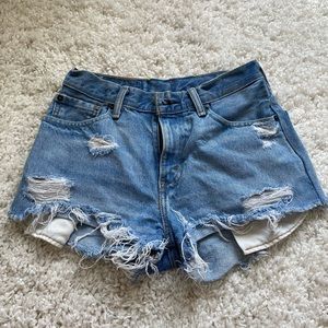 Levi’s vintage denim cut off shorts